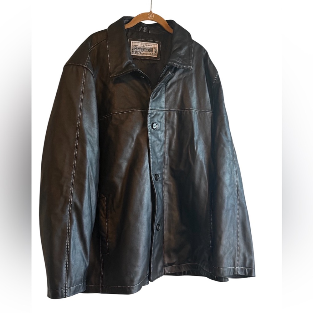 VTG Sawyer of Napa Men's Classic Black Leather Jacket sz XL